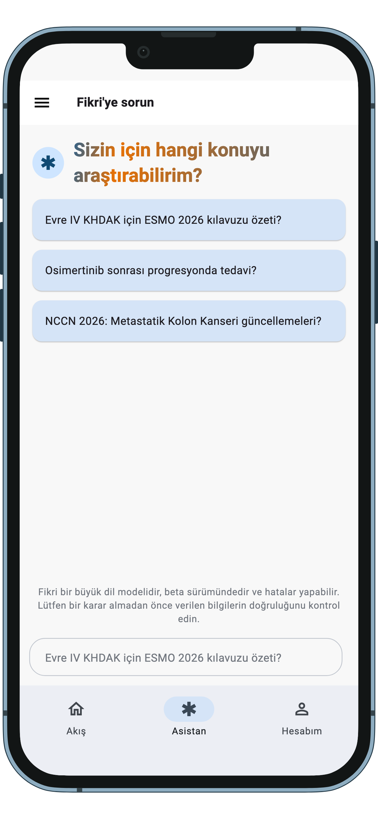KLİNİK YAPAY ZEKA ASİSTANI: FİKRİ