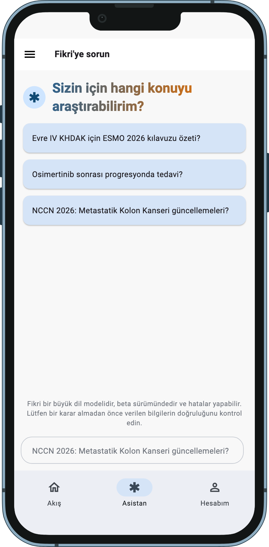 KLİNİK YAPAY ZEKA ASİSTANI: FİKRİ