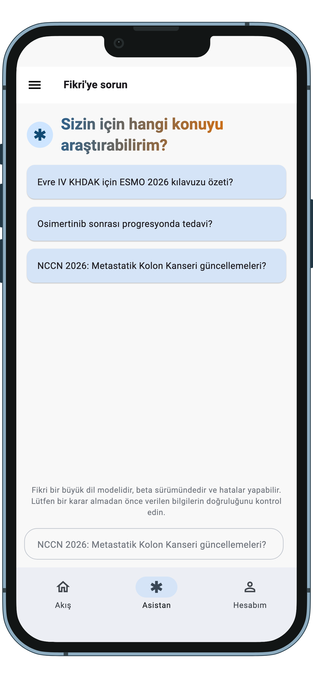 KLİNİK YAPAY ZEKA ASİSTANI: FİKRİ