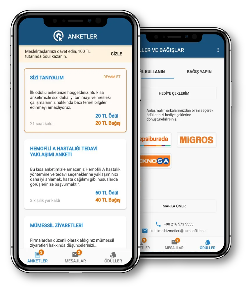 UzmanFikir Mobile Application on iPhone